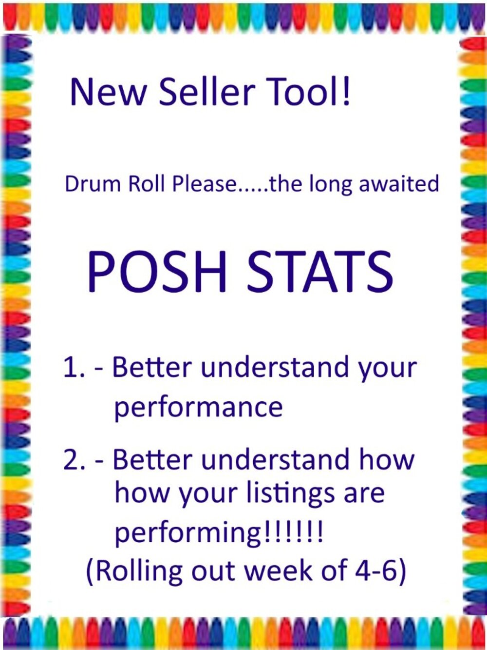 New Features - POSH STATS and LISTING METRICS